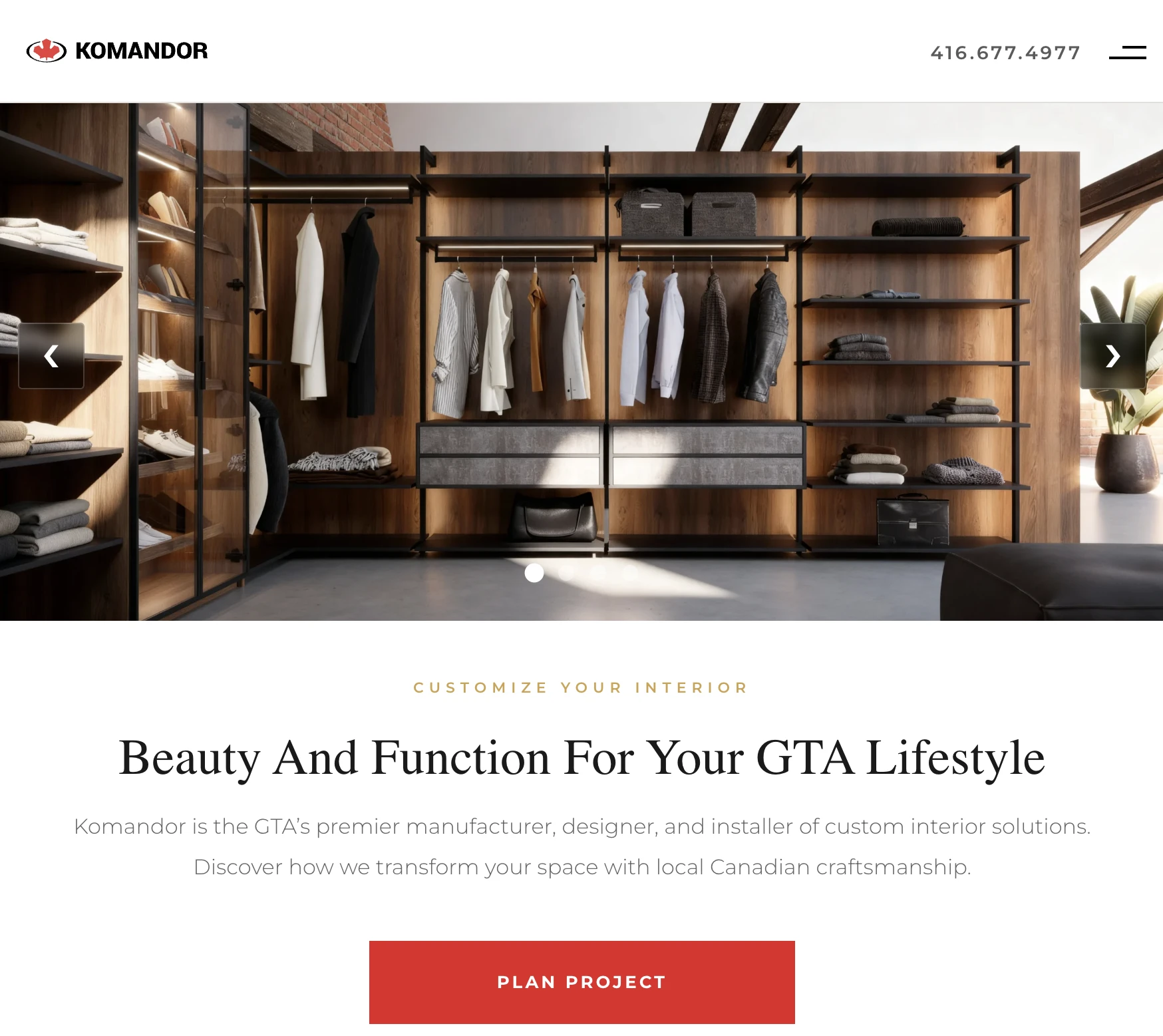Komandor Canada Website Design